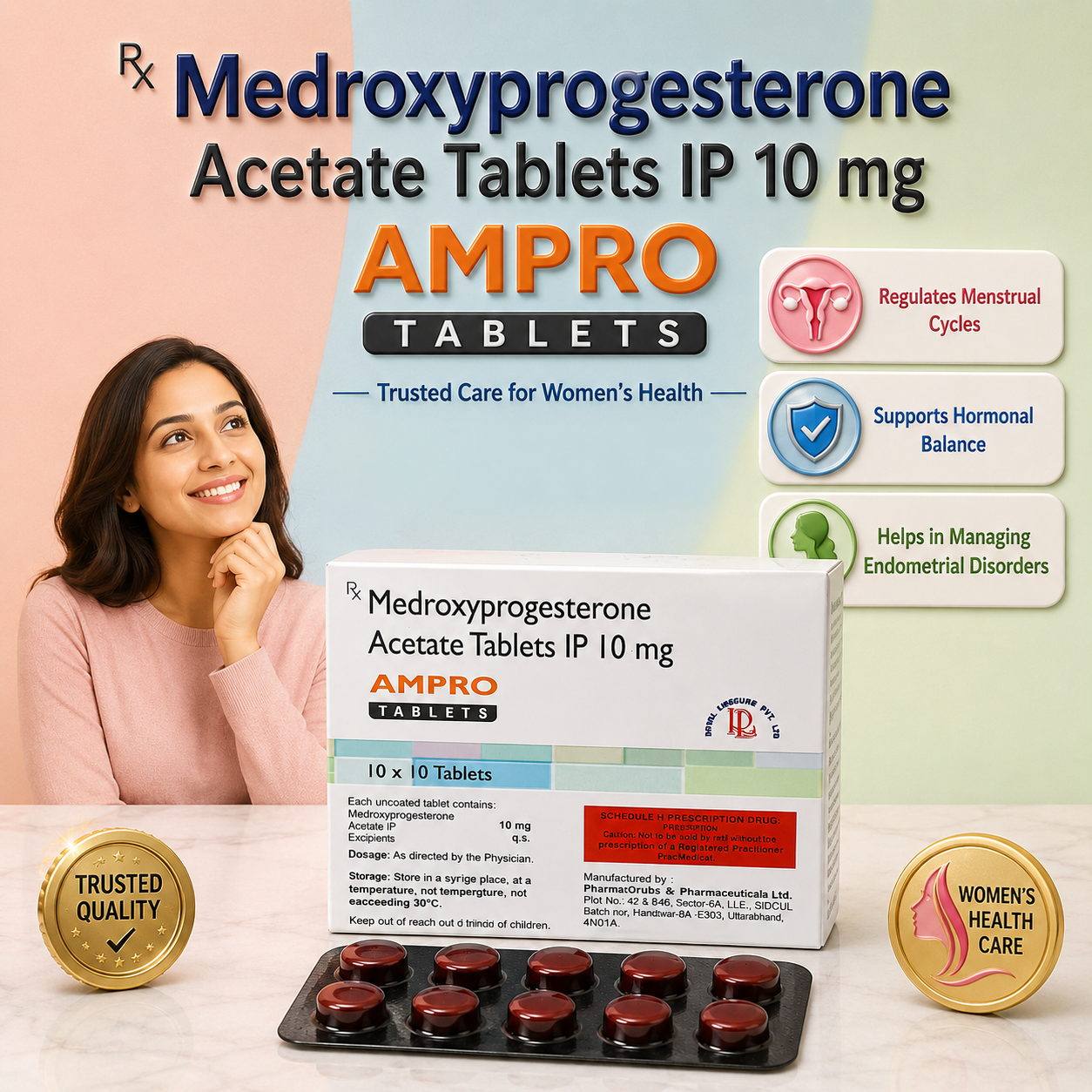 AMPRO , Mrp : 67.00 / 10 Tablet - Image 2