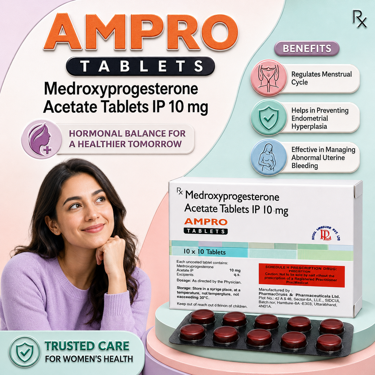 AMPRO , Mrp : 67.00 / 10 Tablet