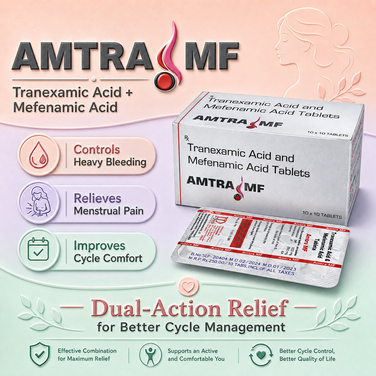AMTRA-MF , Mrp : 250.00 / 10 Tablet - Image 3