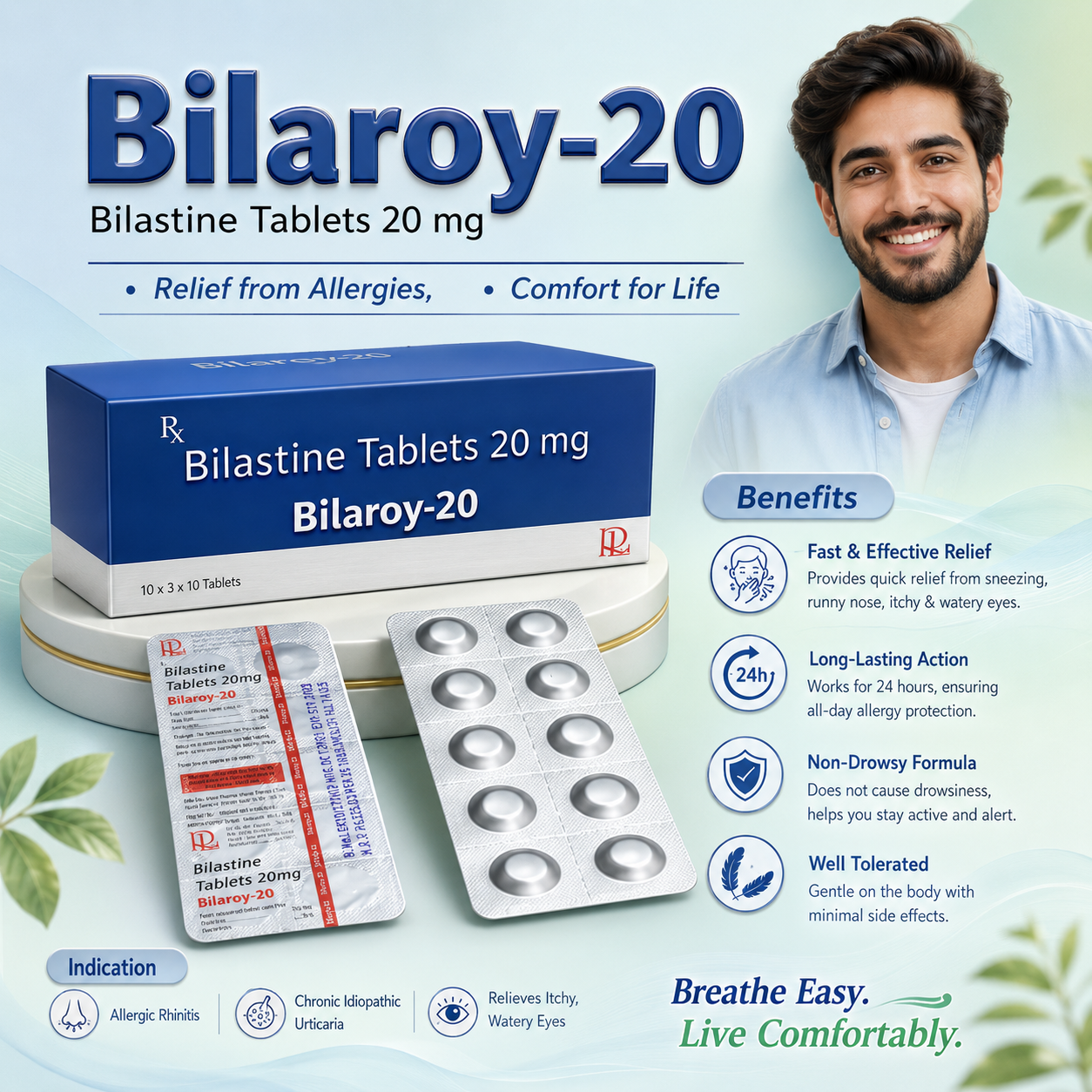BILAROY-20 , Mrp. : 117.00/10 Tab.