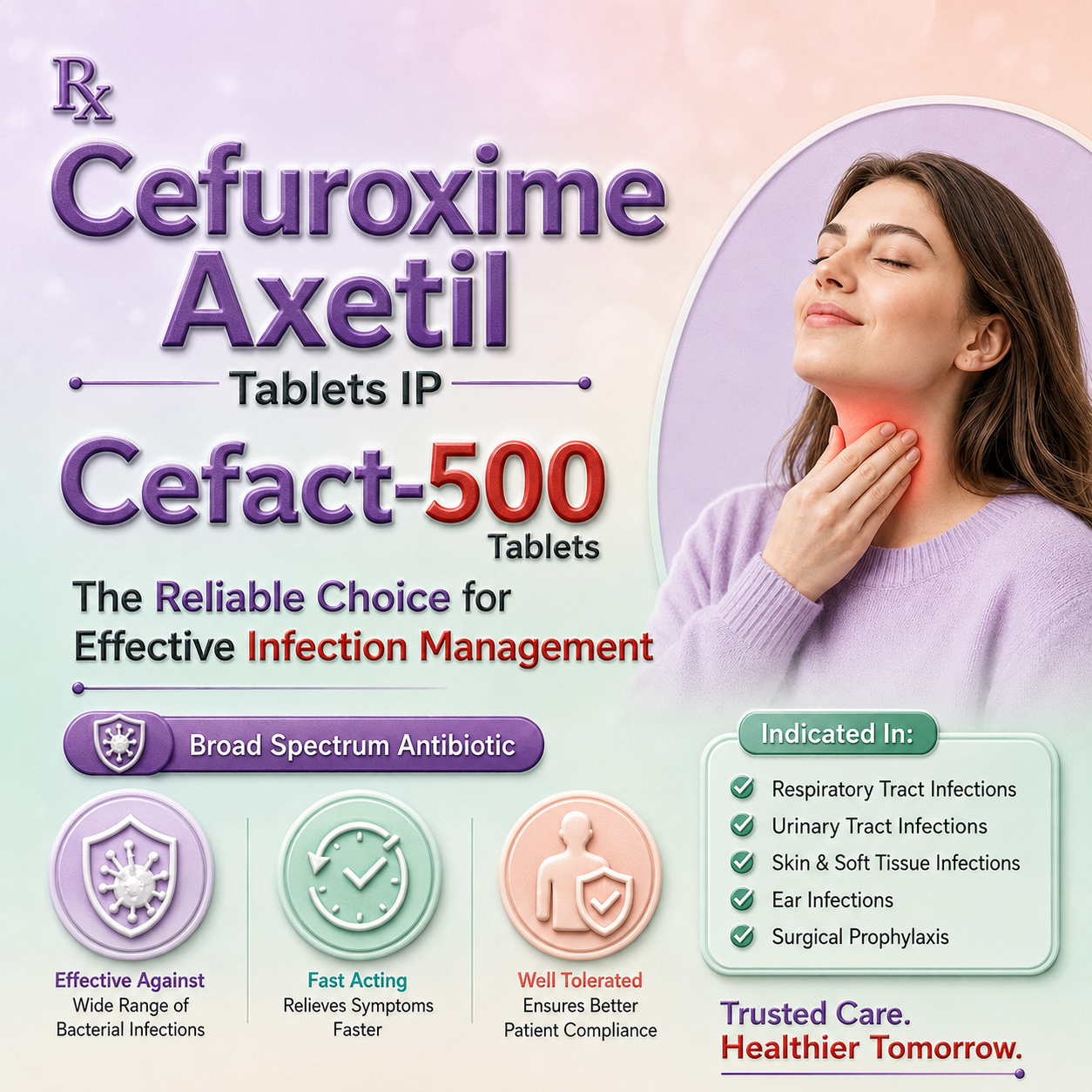 CEFACT-500 , Mrp : 553.00/10 Tab. - Image 3