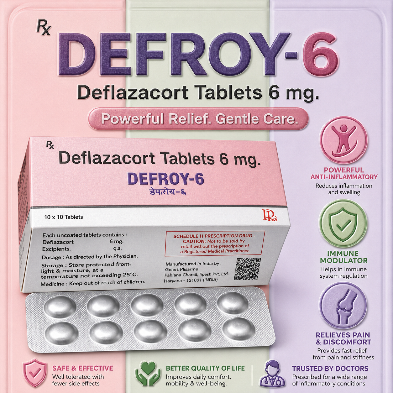 DEFROY-6 , Mrp : 148.00 / 10 Tablet - Image 2