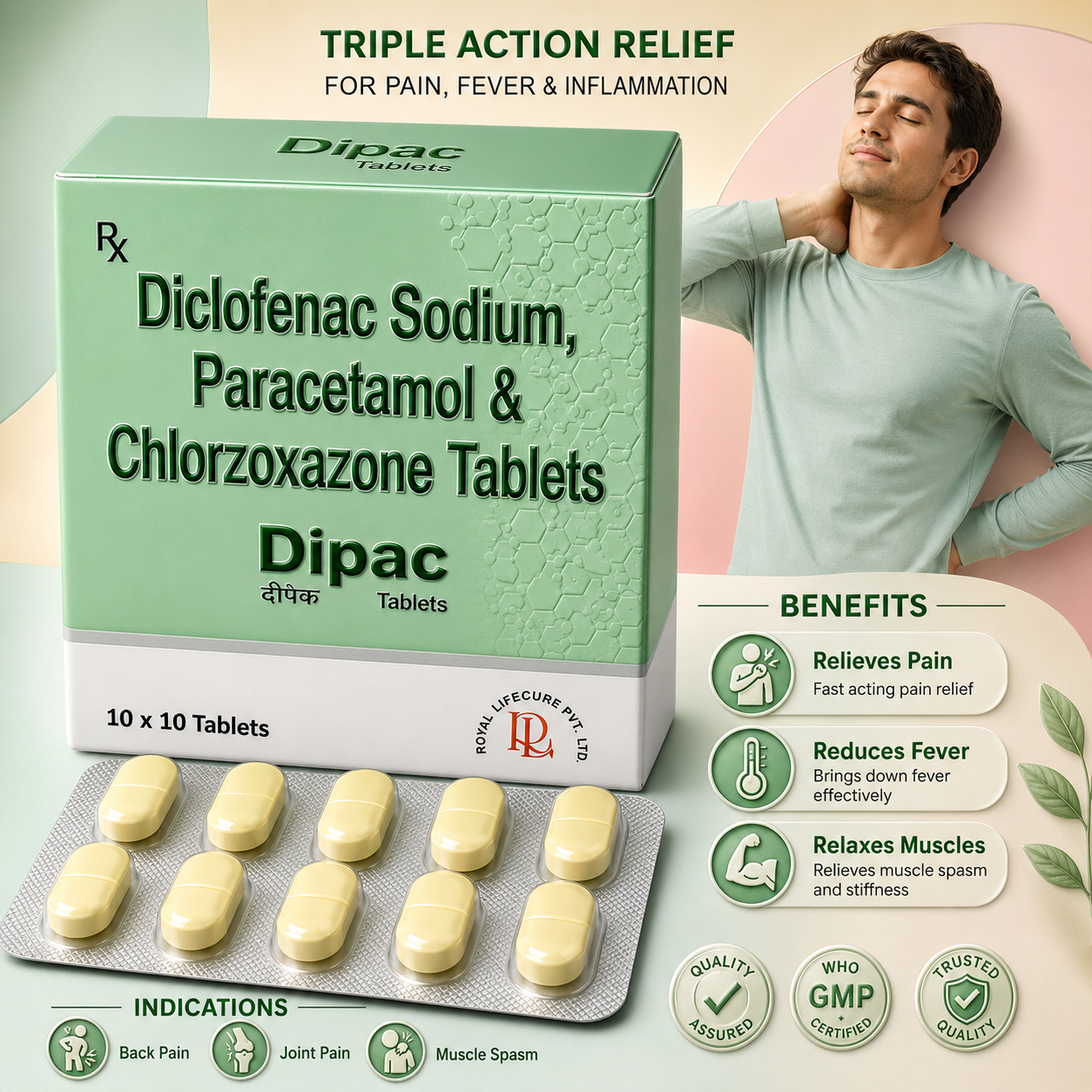 DIPAC , Mrp. : 80.00 / 10 Tablet
