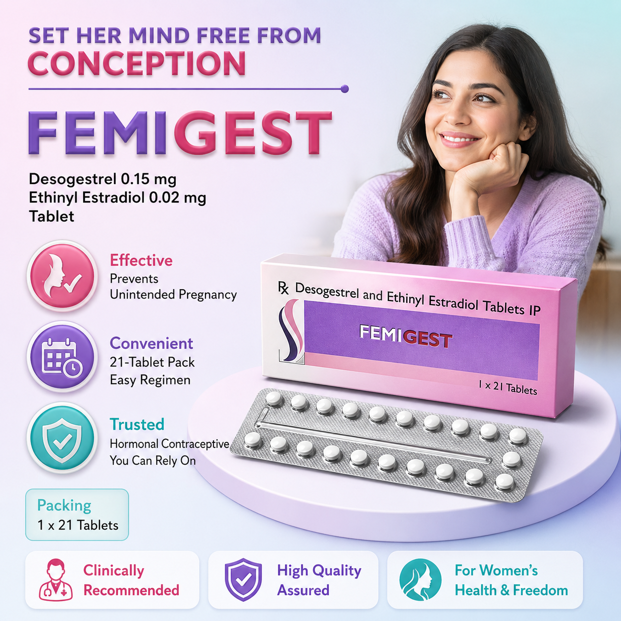 FEMIGEST , Mrp : 220.00 / 21 Tablet