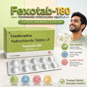 FEXOTAB-180 , Mrp : 122.00/10 Tab.