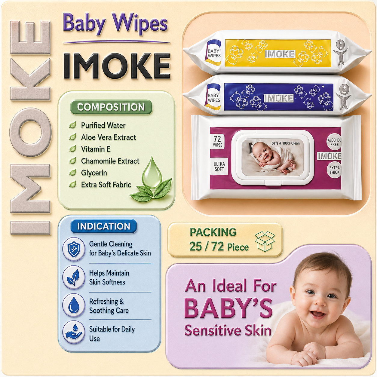 IMOKE Wipes , Mrp : 210.00 - Image 2