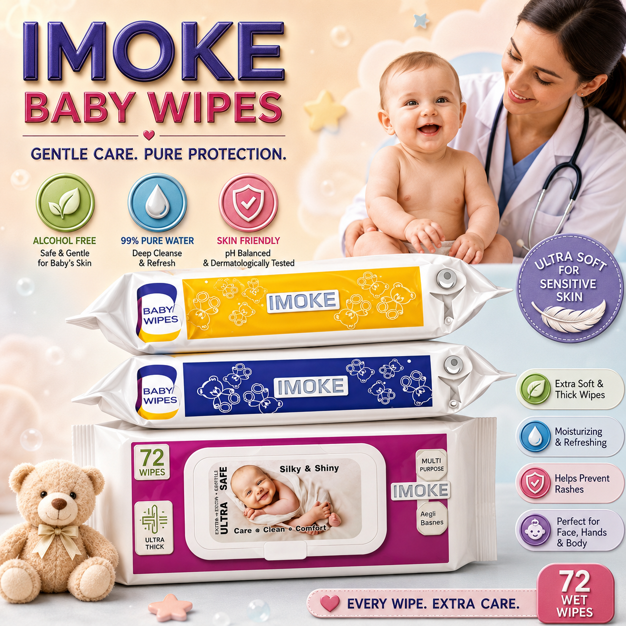 IMOKE Wipes , Mrp : 210.00