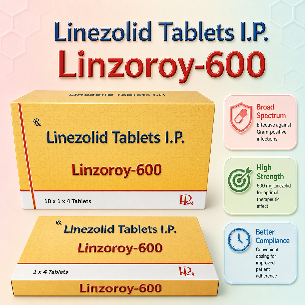 LINZOROY-600 , Mrp :381.00/10 Tab. - Image 3