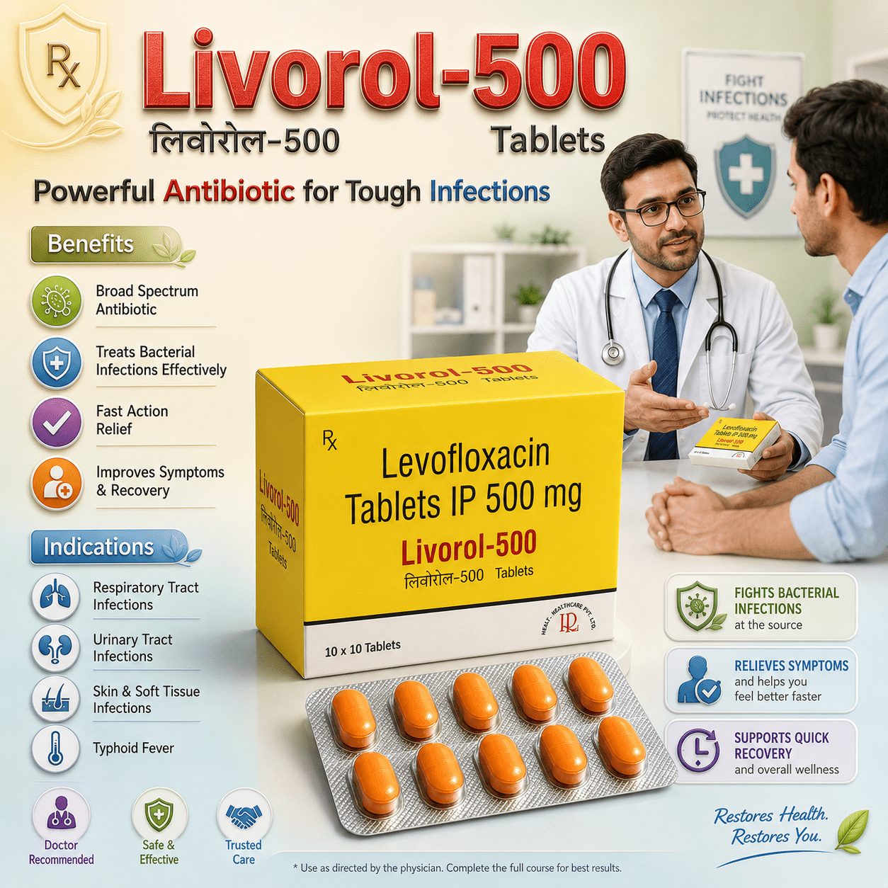 LIVOROL-500 , Mrp : 96.00/10 Tab. - Image 3