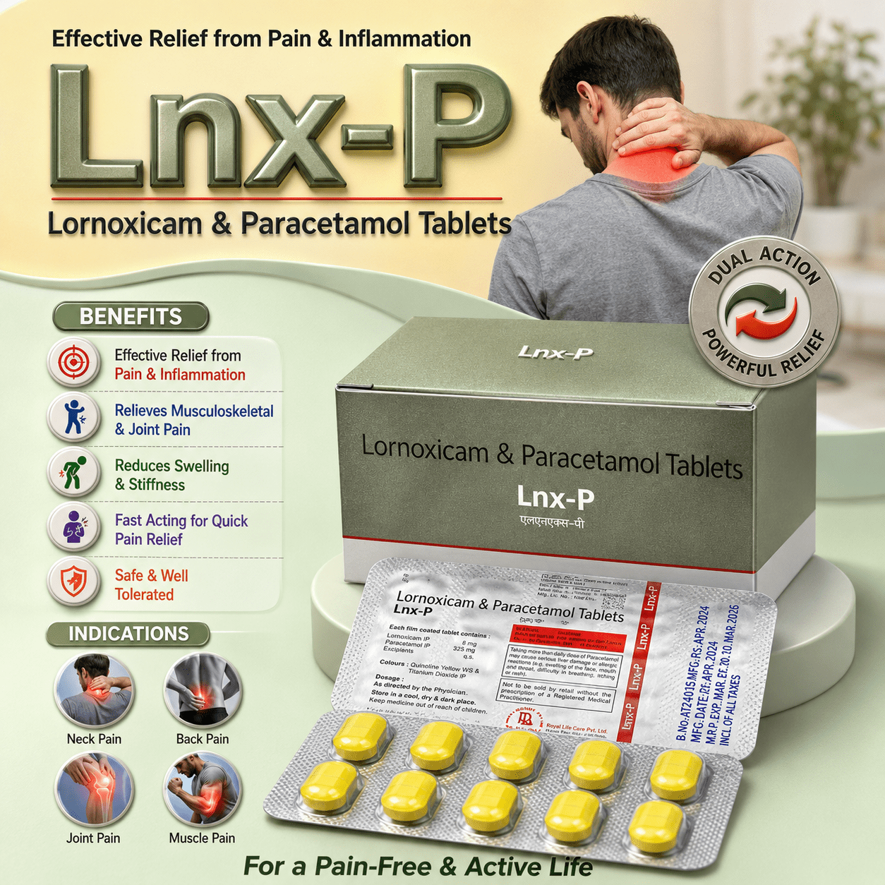 LNX-P , Mrp : 95.00 / 10 Tablet