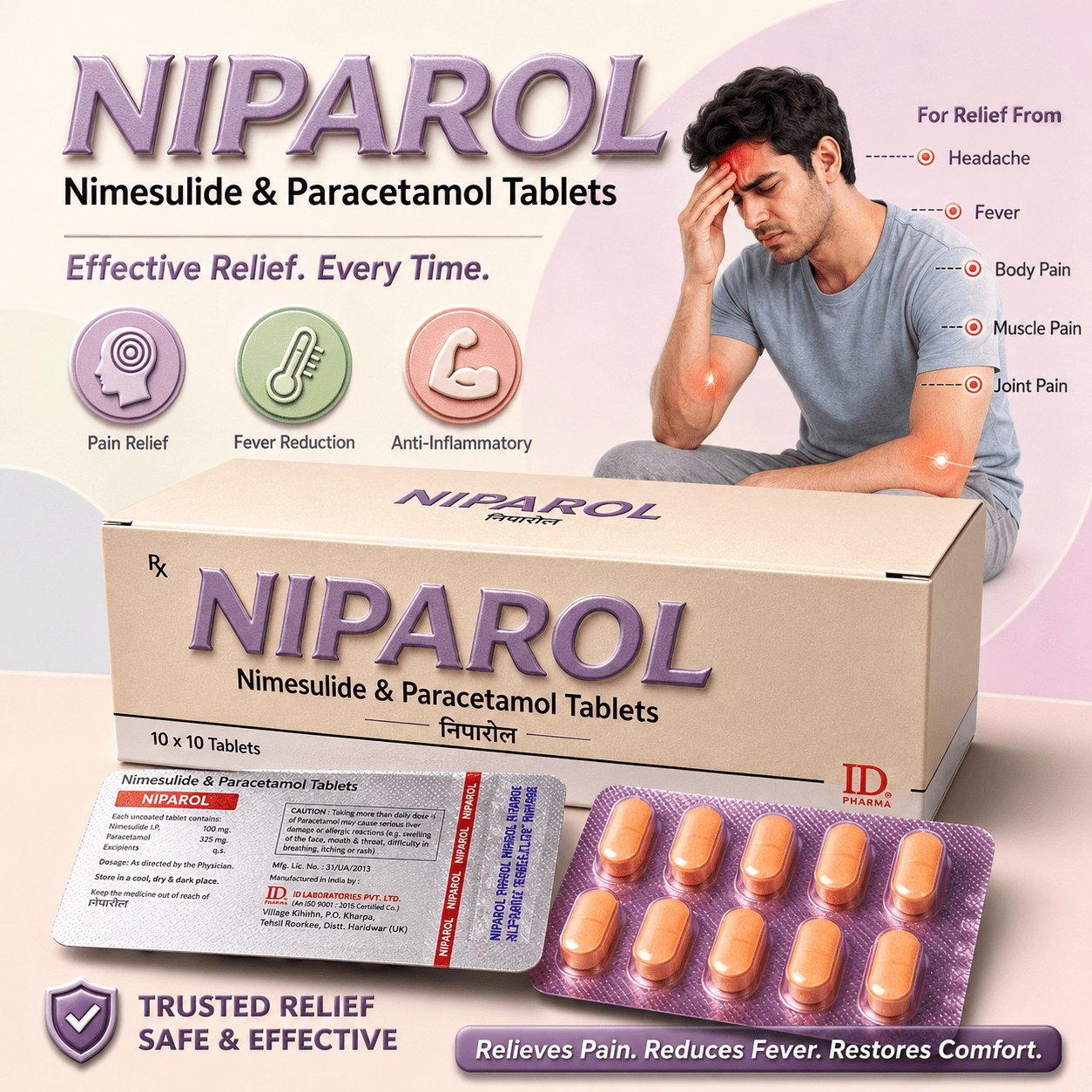 NIPAROL , Mrp : 65.00 / 10 Tablet - Image 2