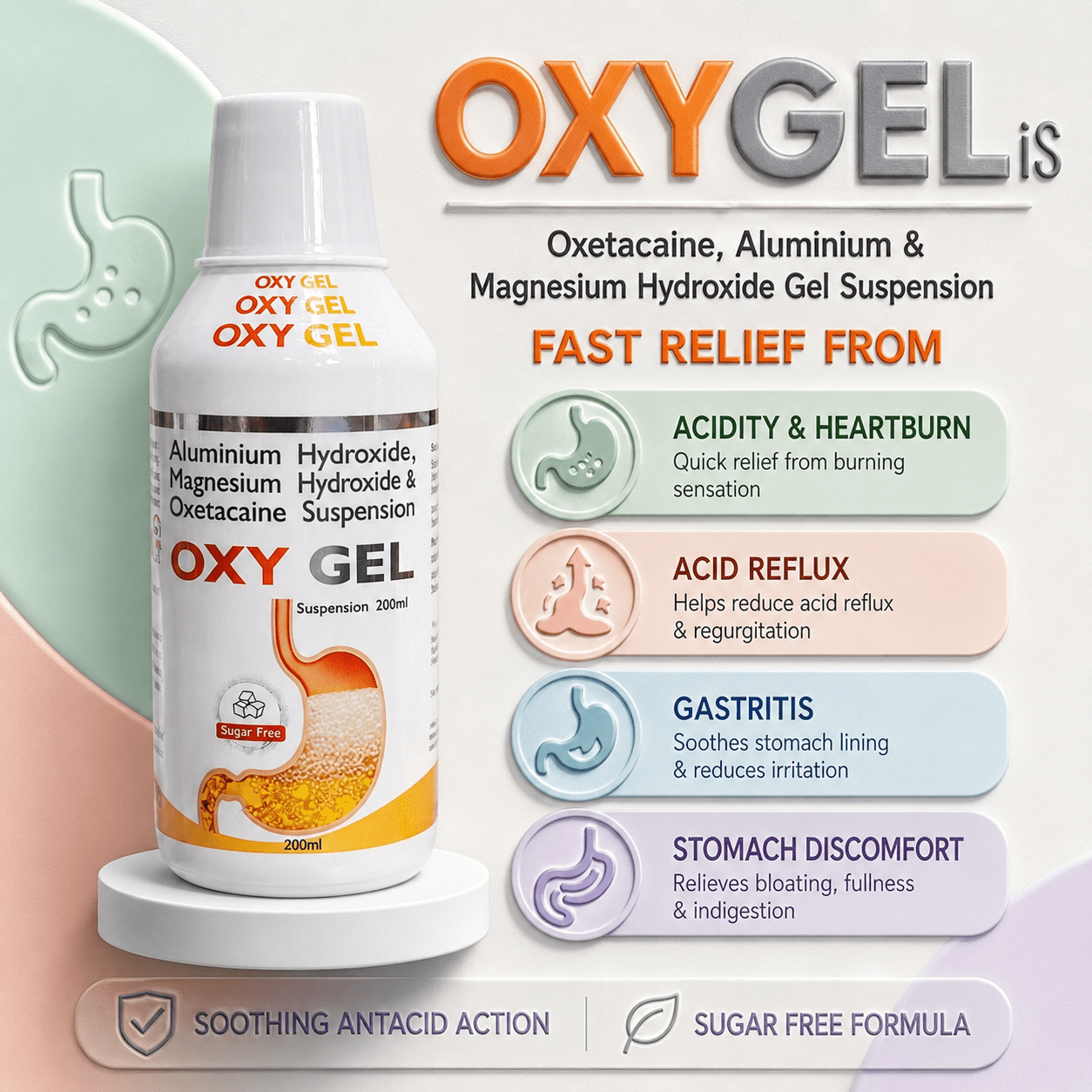 OXYGEL Suspension , Mrp : 205.00 - Image 2