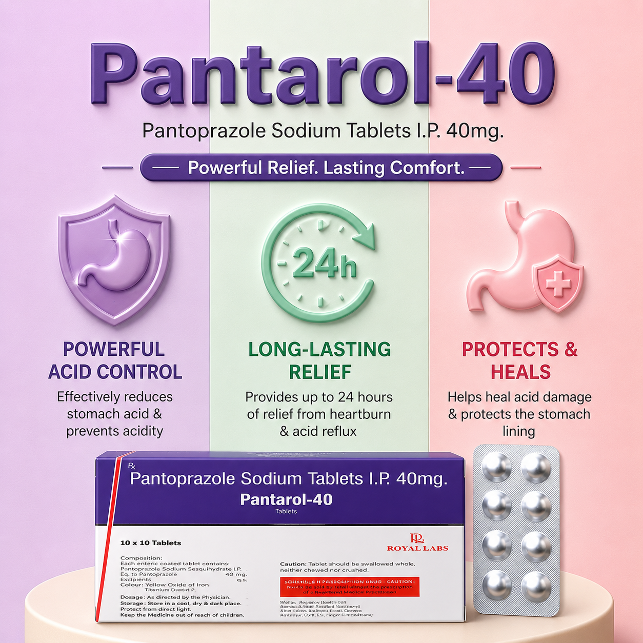 PANTAROL-40 , Mrp :62.00/10 Tab. - Image 2