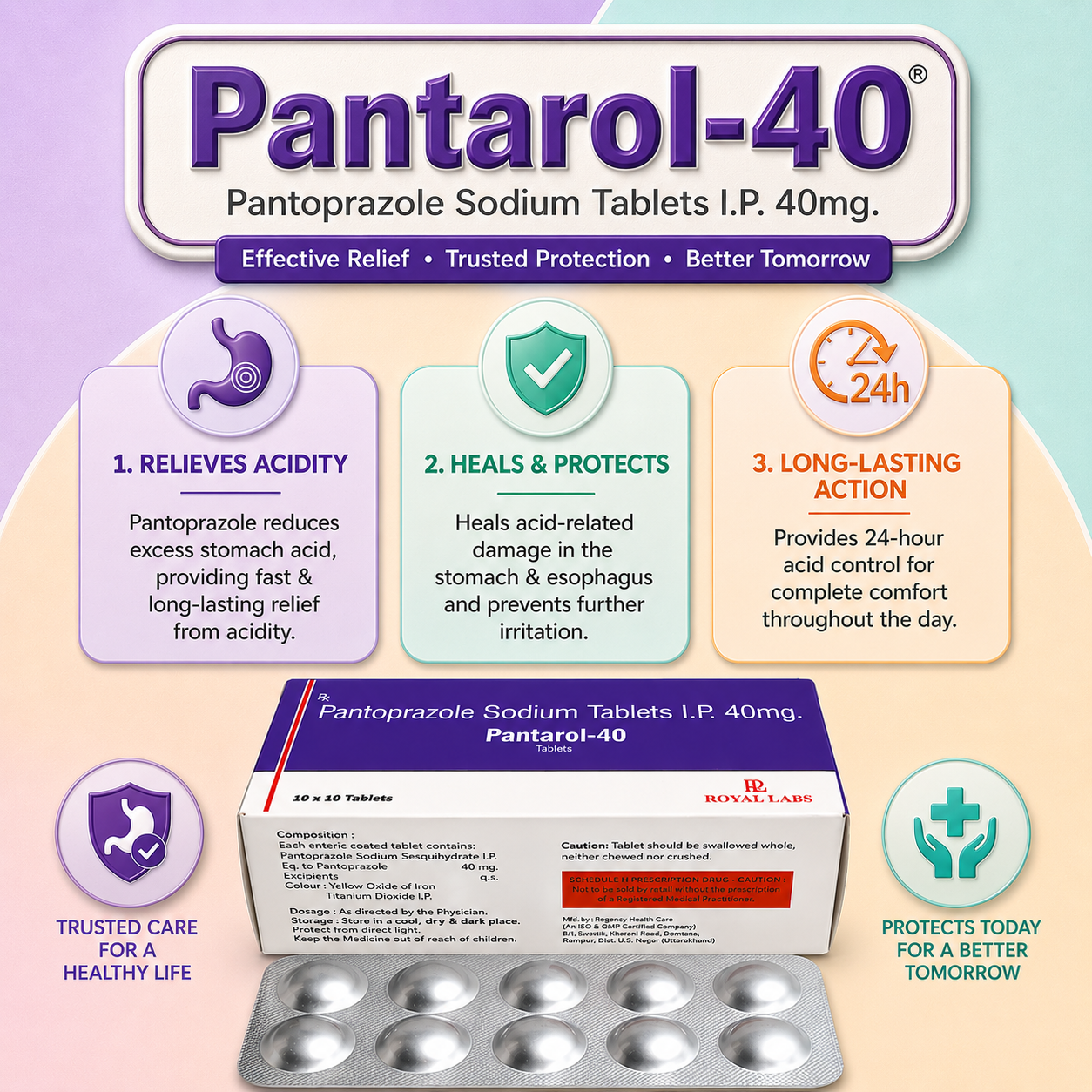 PANTAROL-40 , Mrp :62.00/10 Tab. - Image 4