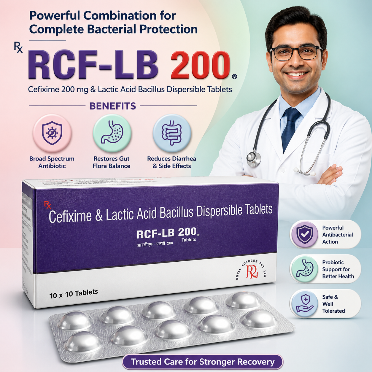 RCF-LB-200 , Mrp : 174.00/10 Tab.