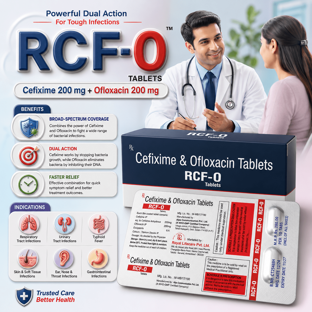 RCF-O , Mrp : 280.00 / 10 Tablet - Image 3