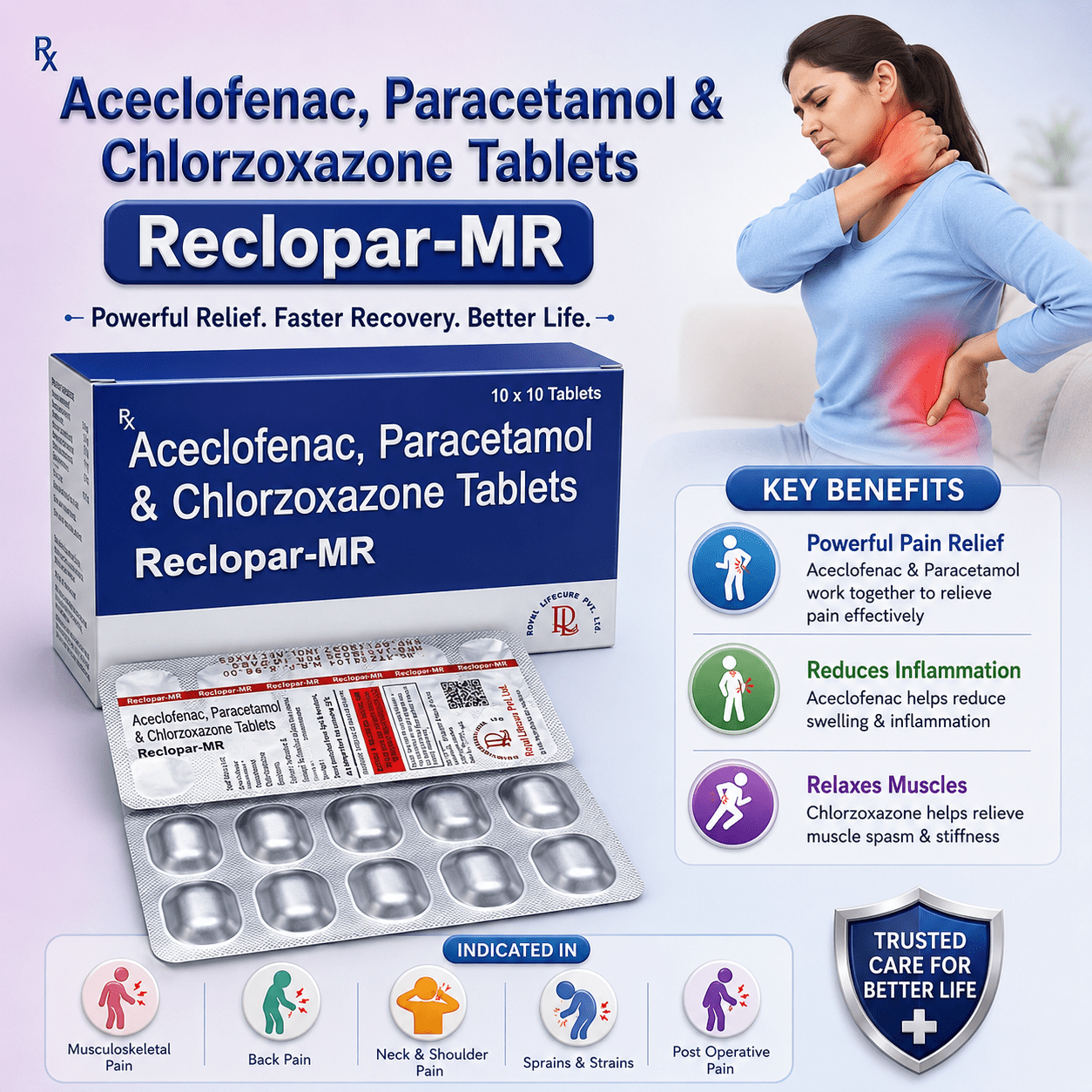 RECLOPAR-MR , Mrp :92.00/10 Tab.