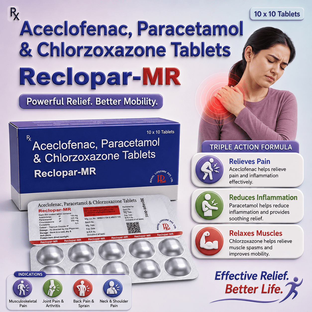 RECLOPAR-MR , Mrp :92.00/10 Tab. - Image 2