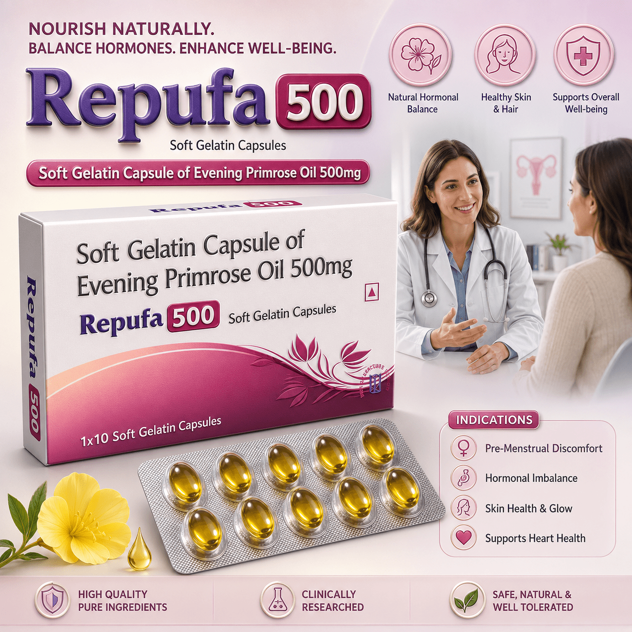 REPUFA-500 , Mrp : 120.00/10 Cap. - Image 2