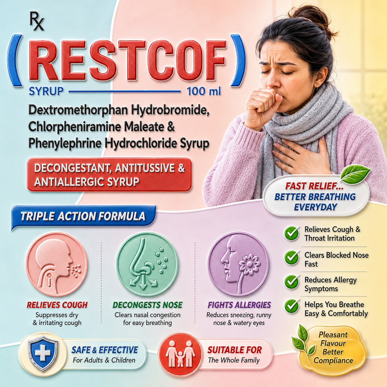 RESTCOF Syrup , Mrp : 115.00 - Image 2