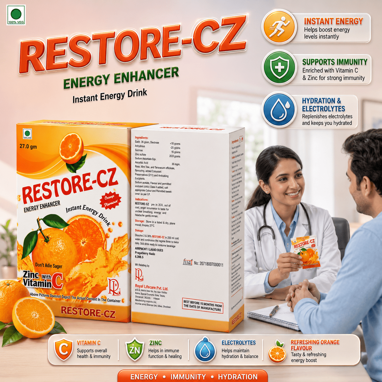 RESTORE-CZ Powder , Mrp : 72.00 - Image 2