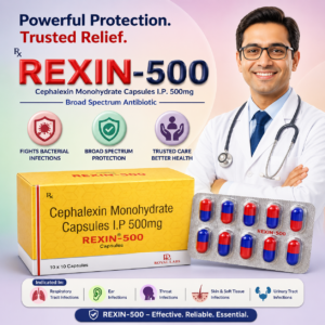 REXIN-500 , Mrp. : 260 / 10 Capsule