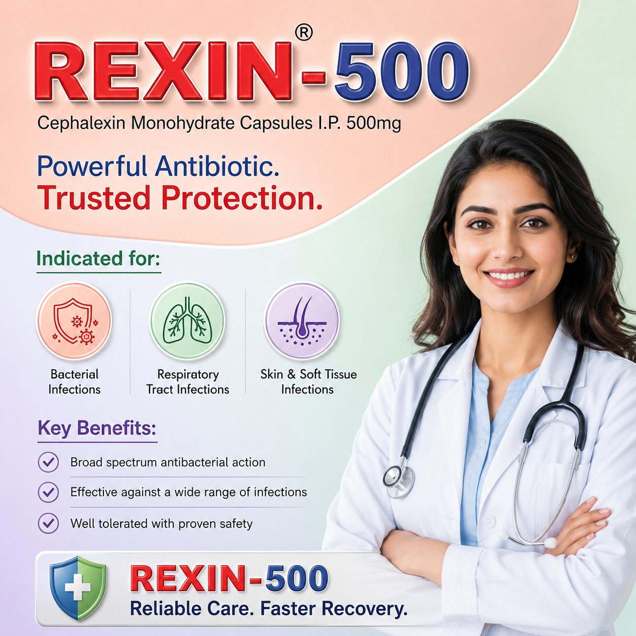 REXIN-500 , Mrp. : 260 / 10 Capsule - Image 2