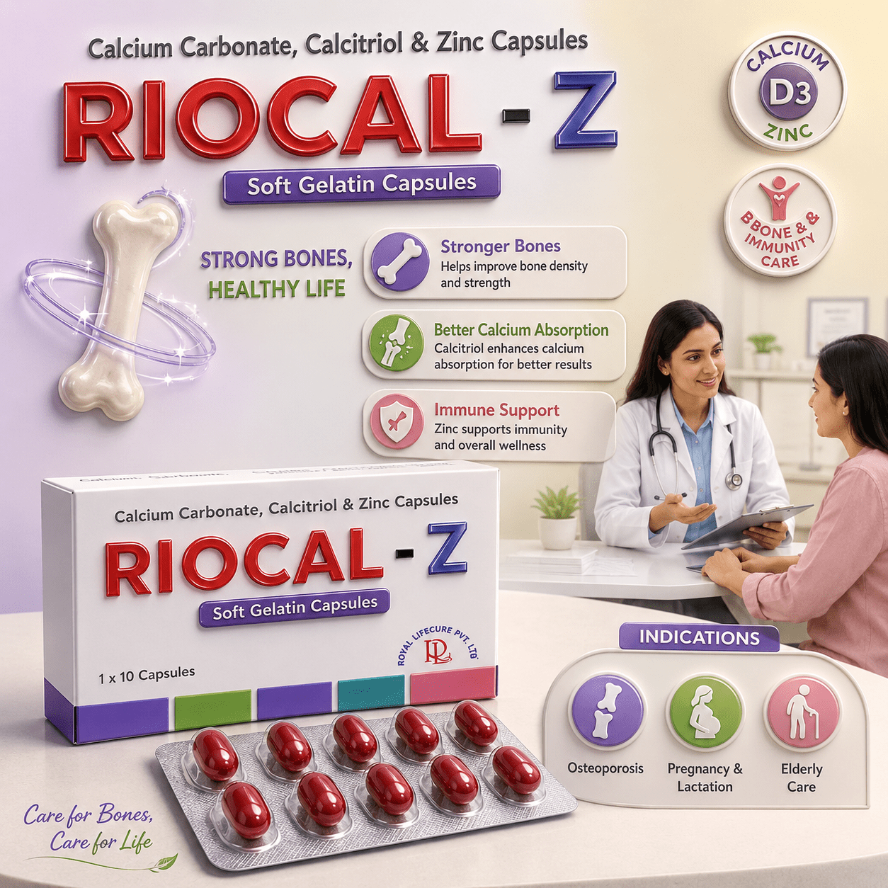 RIOCAL-Z , Mrp : 140.00/10 Cap.