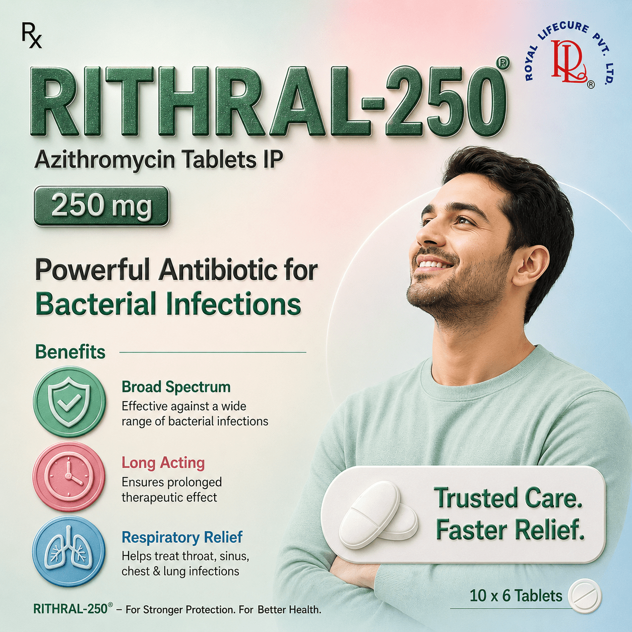 RITHRAL-250 , Mrp : 75.00/6 Tablet - Image 3