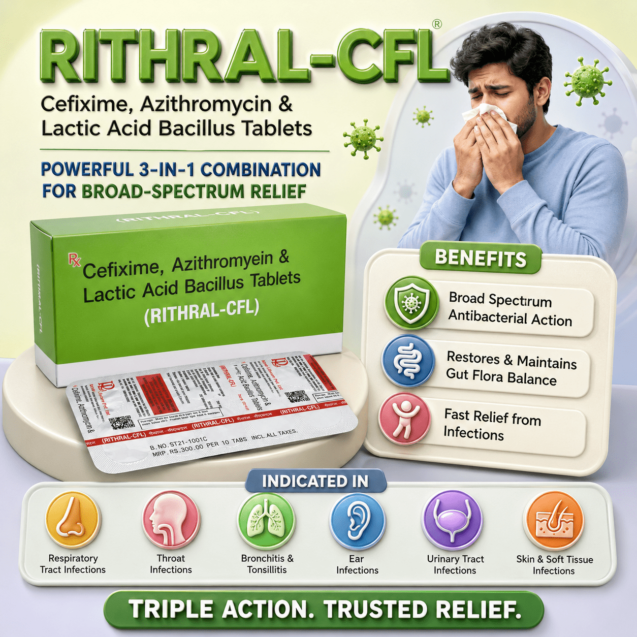RITHRAL-CFL Mrp : 319.00/10 Tab.