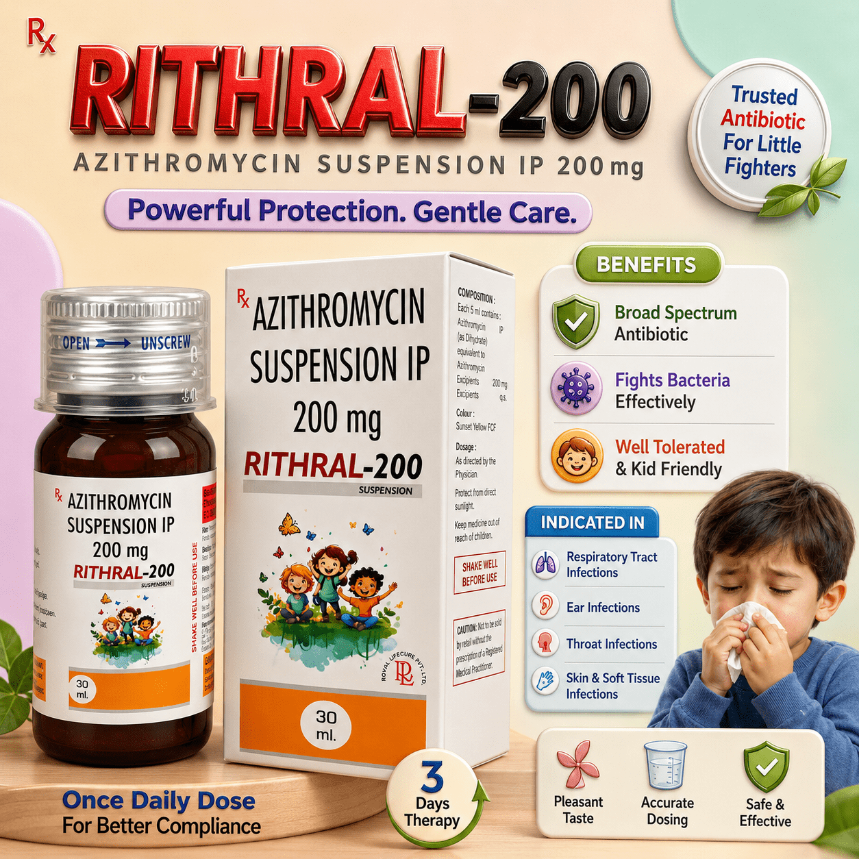 RITHRAL 200 Susp. , Mrp : 109.00 - Image 3