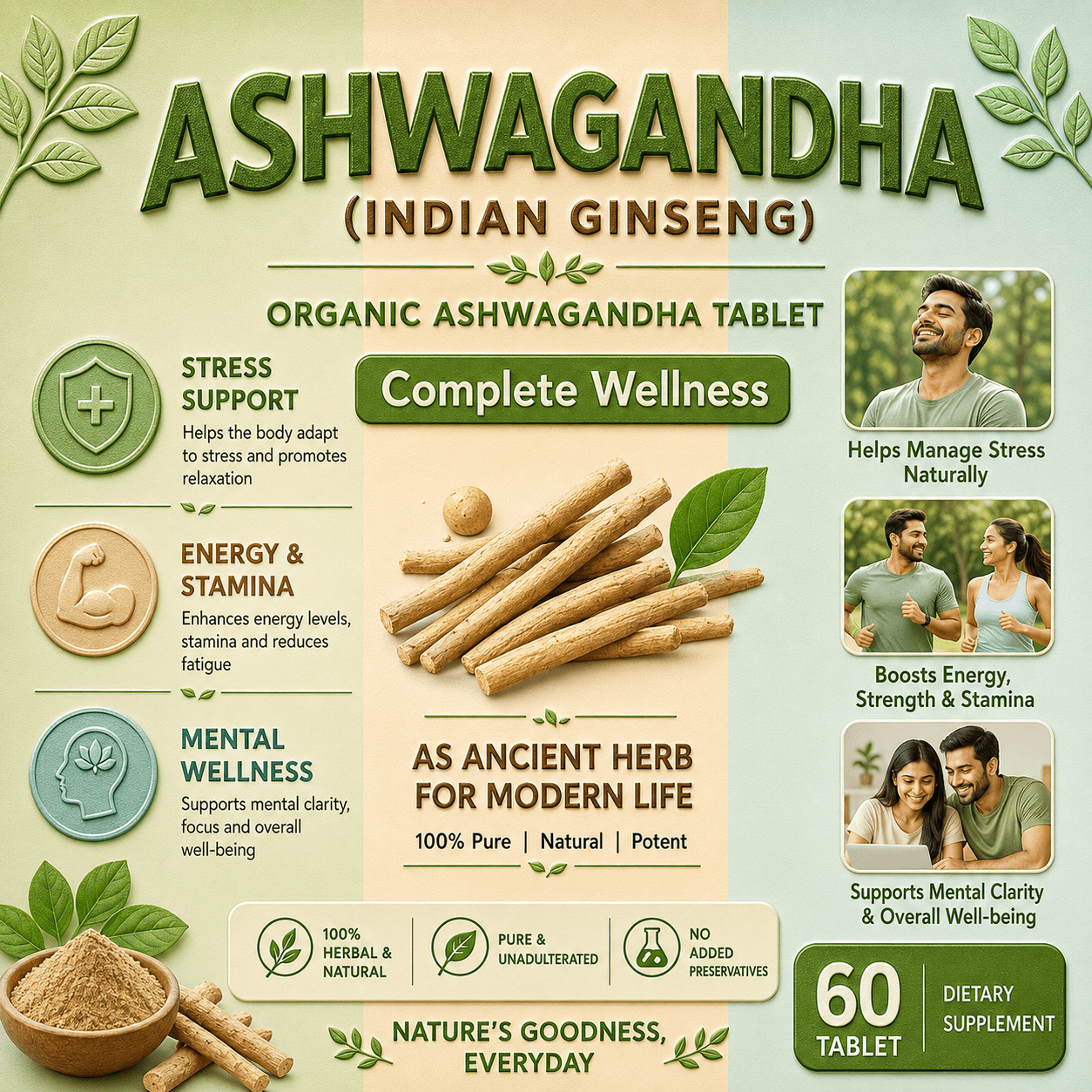 ASHWAGANDHA,Mrp:590.00/60 Tab. - Image 3