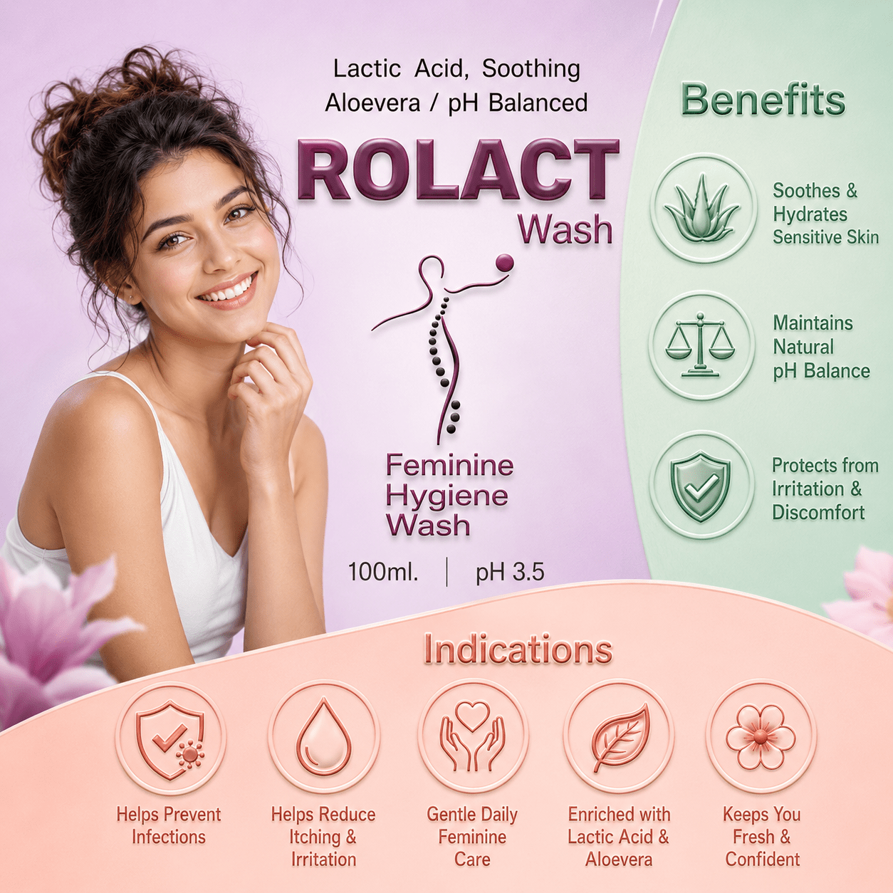 ROLACT Vaginal Wash , Mrp : 180.00 - Image 3