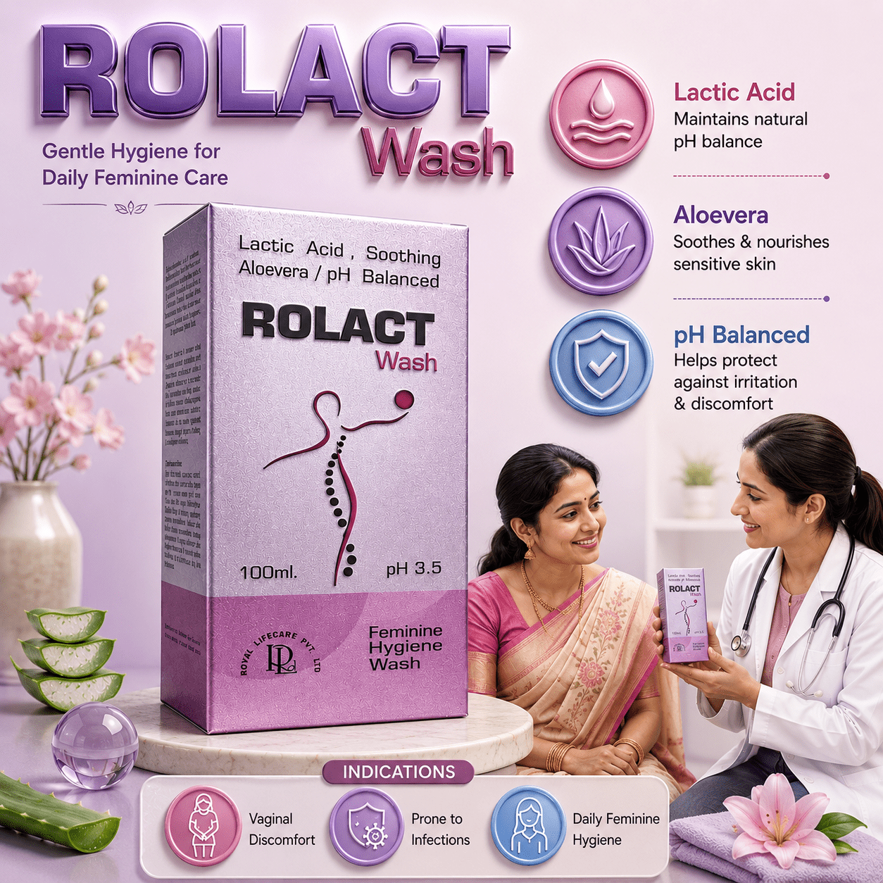 ROLACT Vaginal Wash , Mrp : 180.00