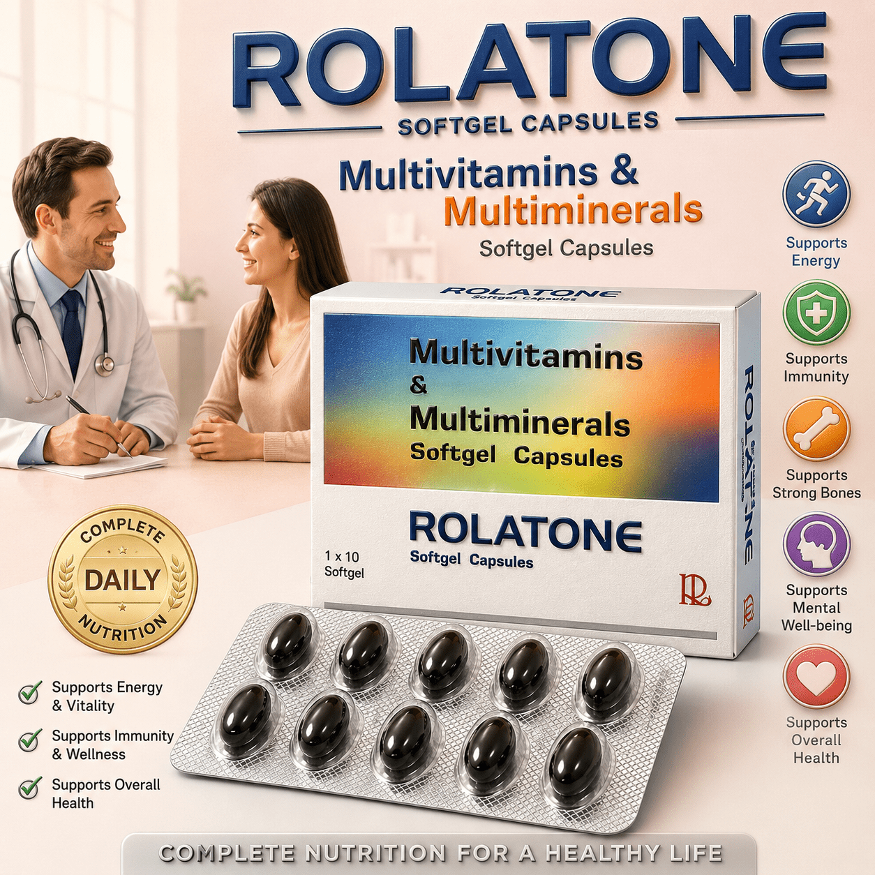 ROLATONE , Mrp : 115.00/10 Cap.