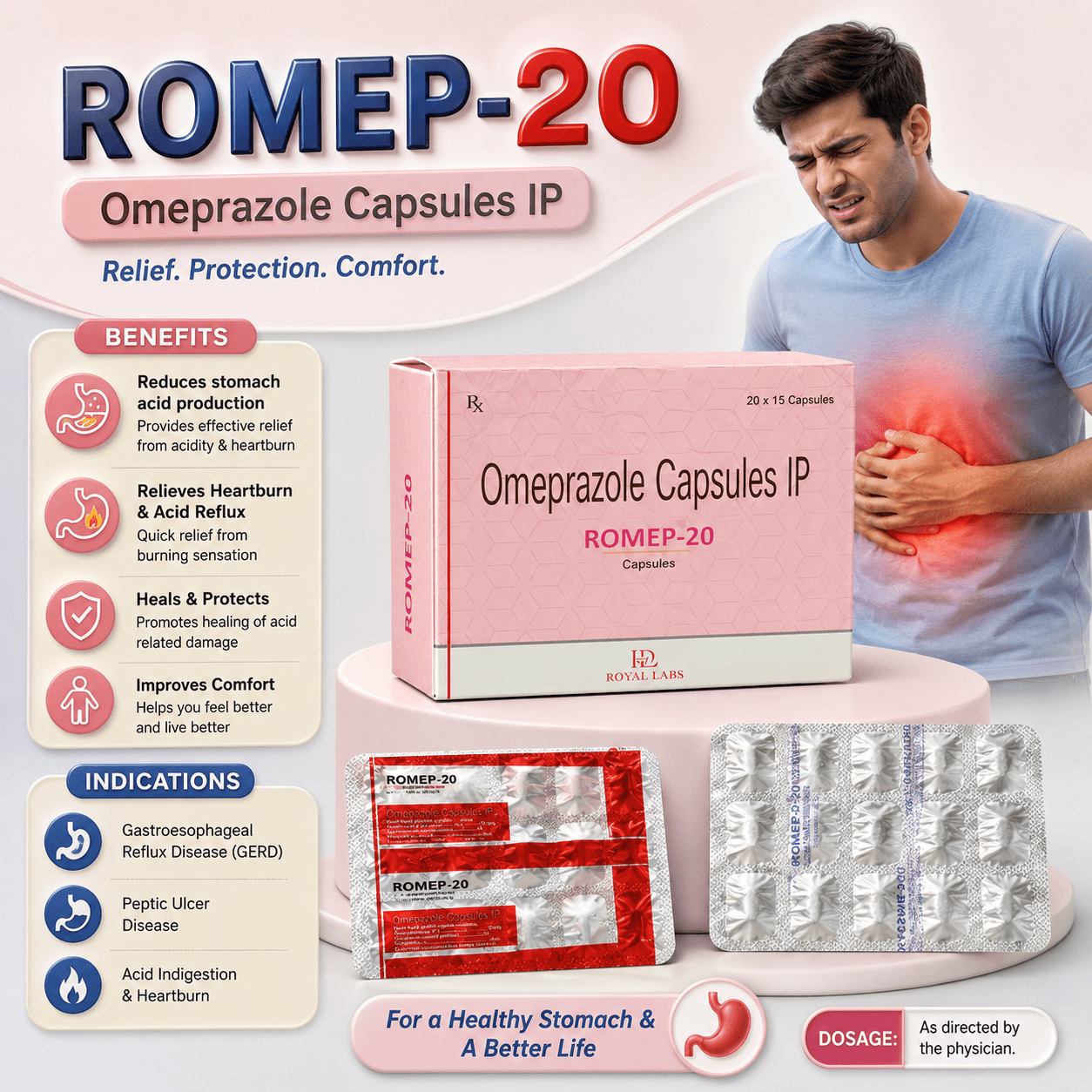 ROMEP-20 , Mrp : 46.00 / 15 Cap. - Image 2