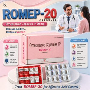 ROMEP-20 , Mrp : 46.00 / 15 Cap.