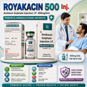 ROYAKACIN-500 Inj. , Mrp : 95.00