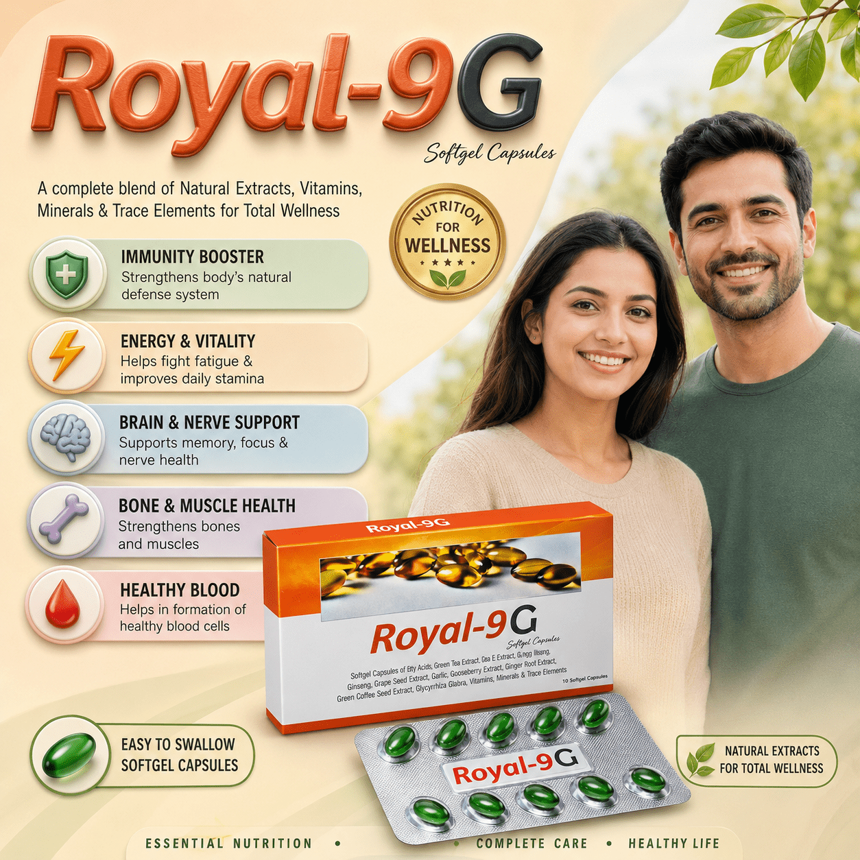 ROYAL-9G , Mrp : 258.00 / 10 Cap.