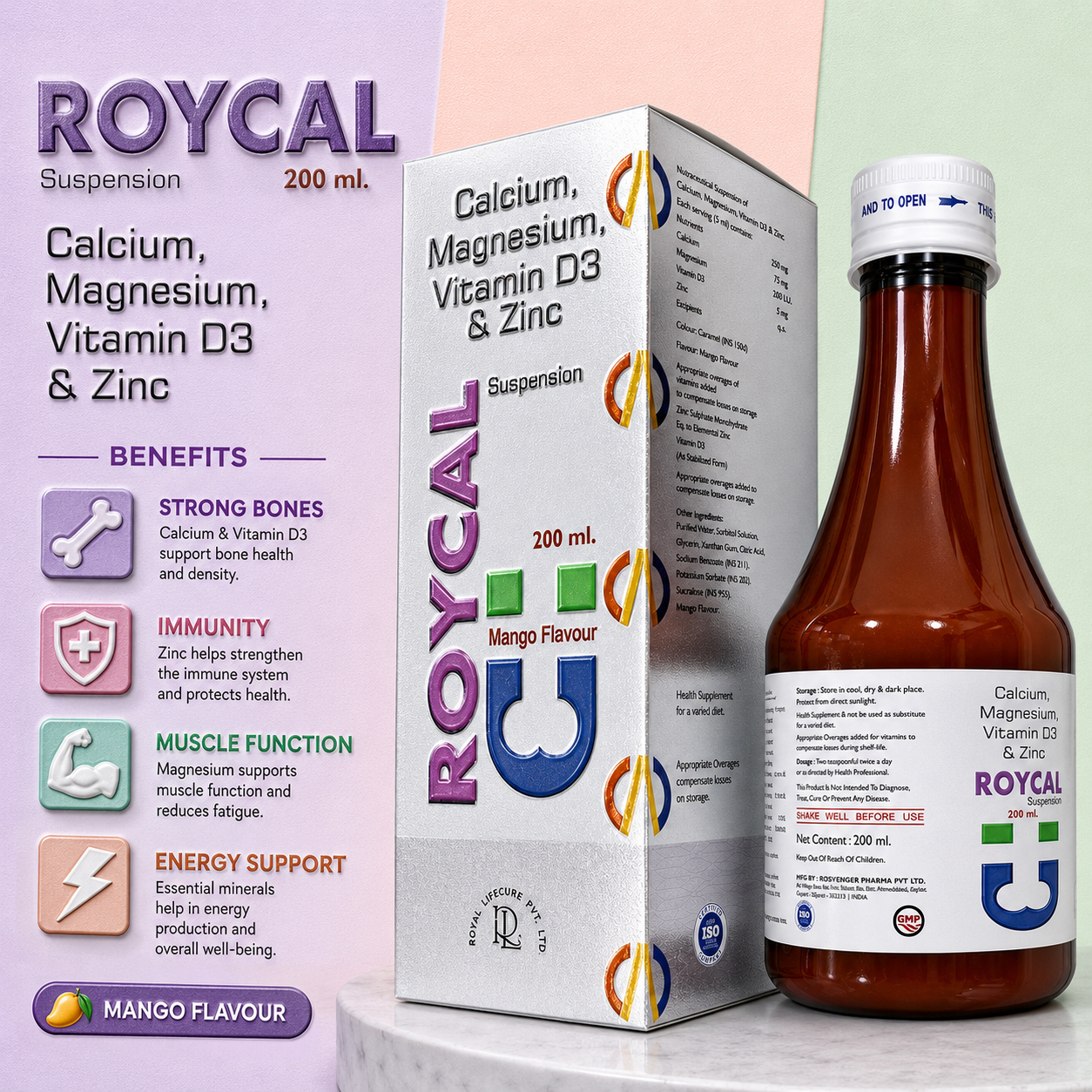ROYCAL Suspension , Mrp : 155.00 - Image 2