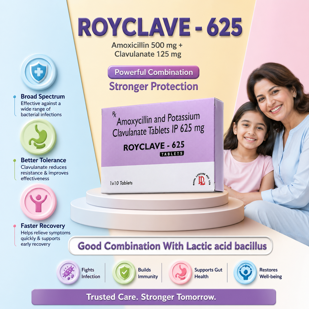 ROYCLAVE-625 , Mrp:196.00/10 Tab. - Image 2
