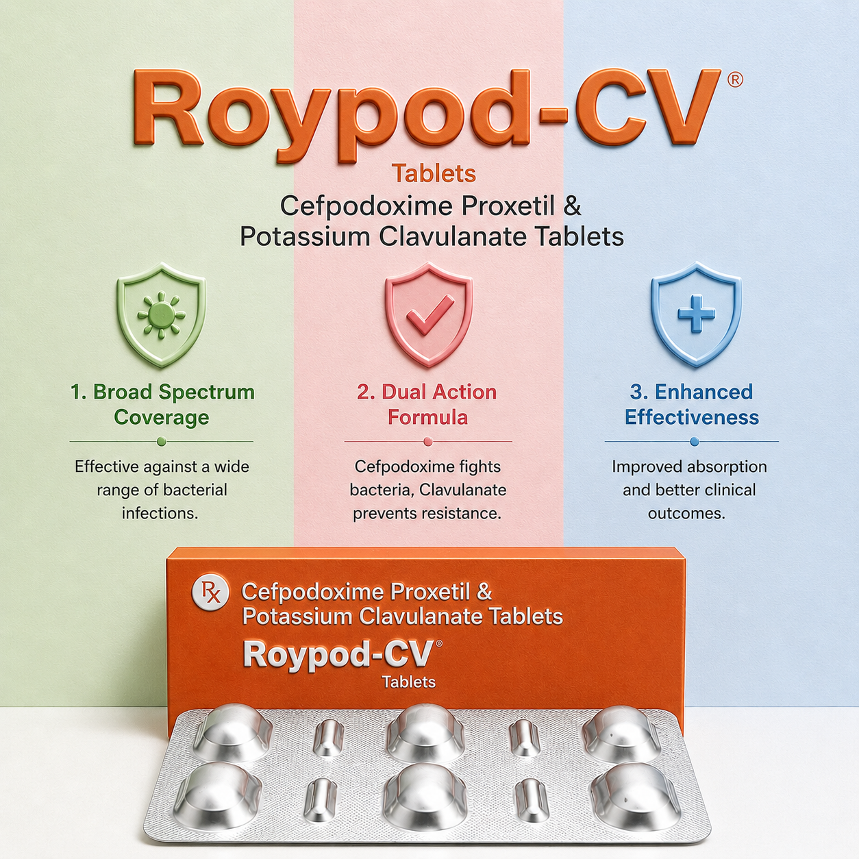 ROYPOD-CV , Mrp : 290.00/10Tab. - Image 3