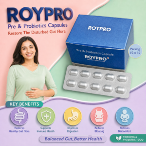ROYPRO , Mrp. : 87.00 / 10 Capsule