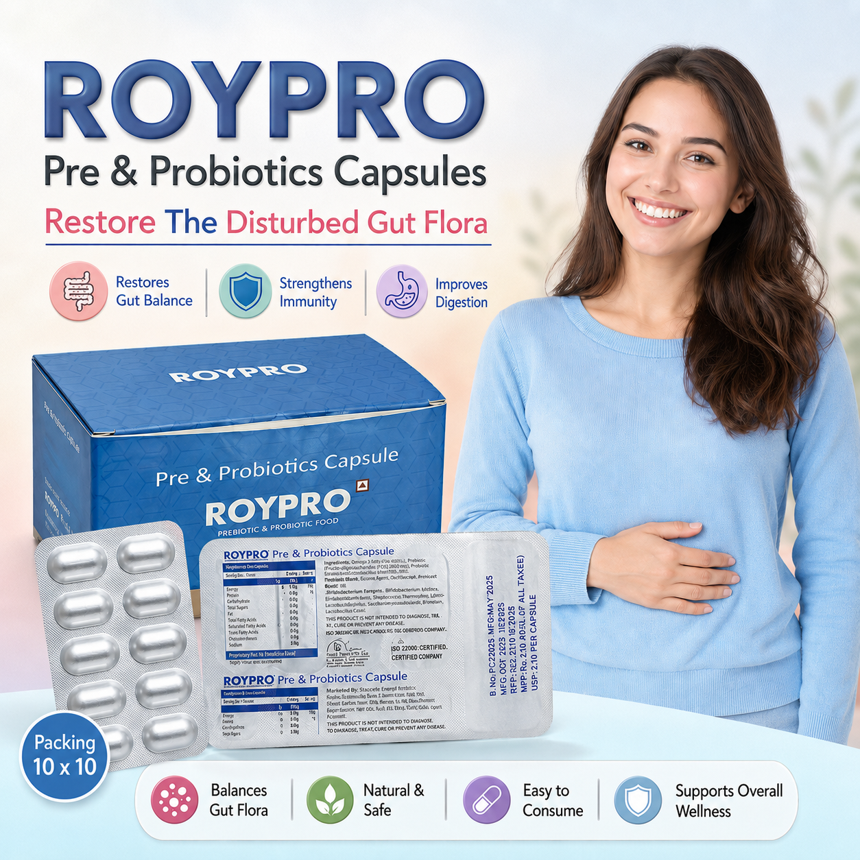 ROYPRO , Mrp. : 87.00 / 10 Capsule - Image 3