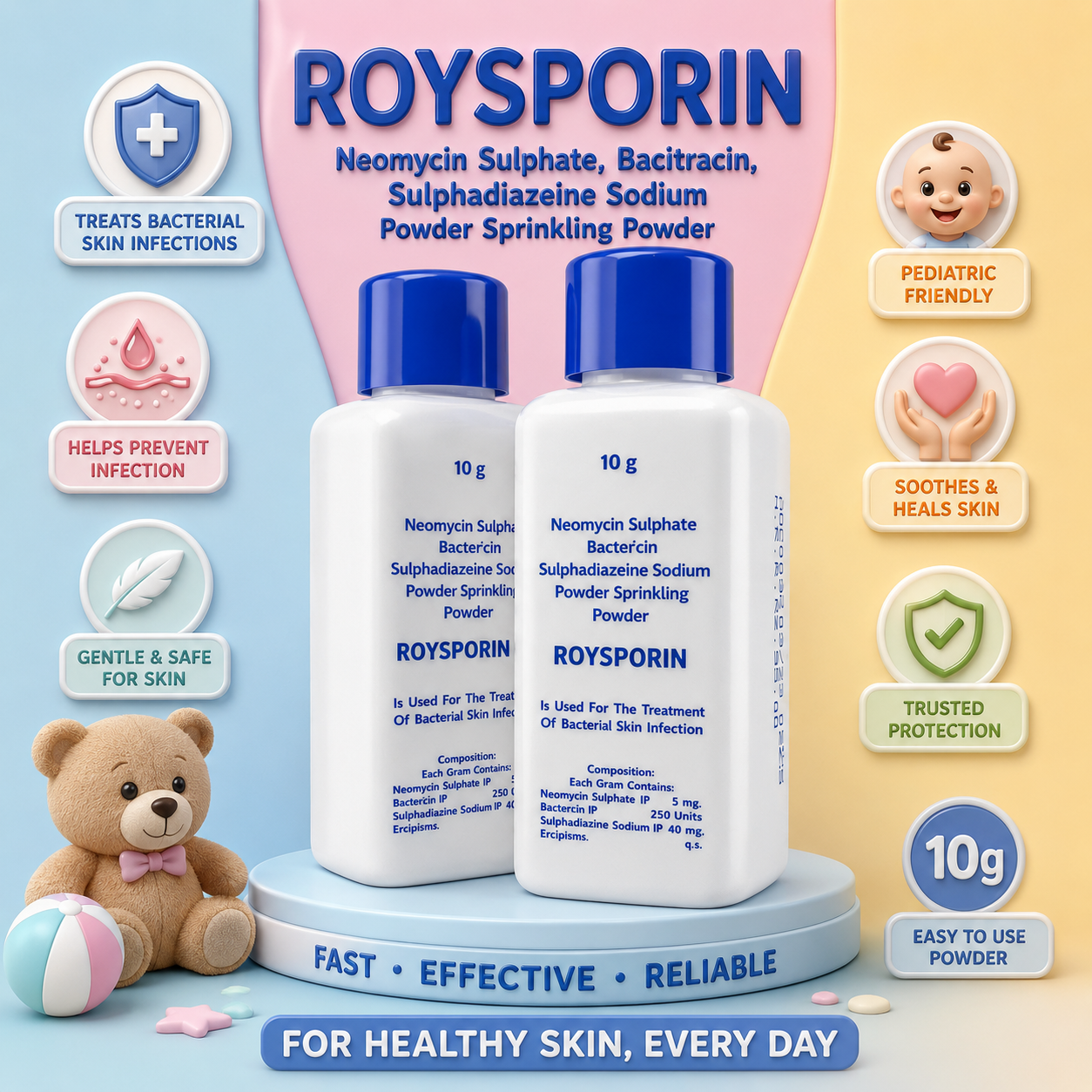 ROYSPORIN Powder , Mrp : 89.00 - Image 2