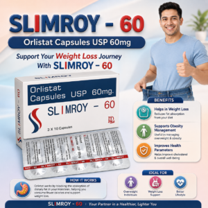 SLIMROY-60, Mrp : 186.00 / 10 Tab.
