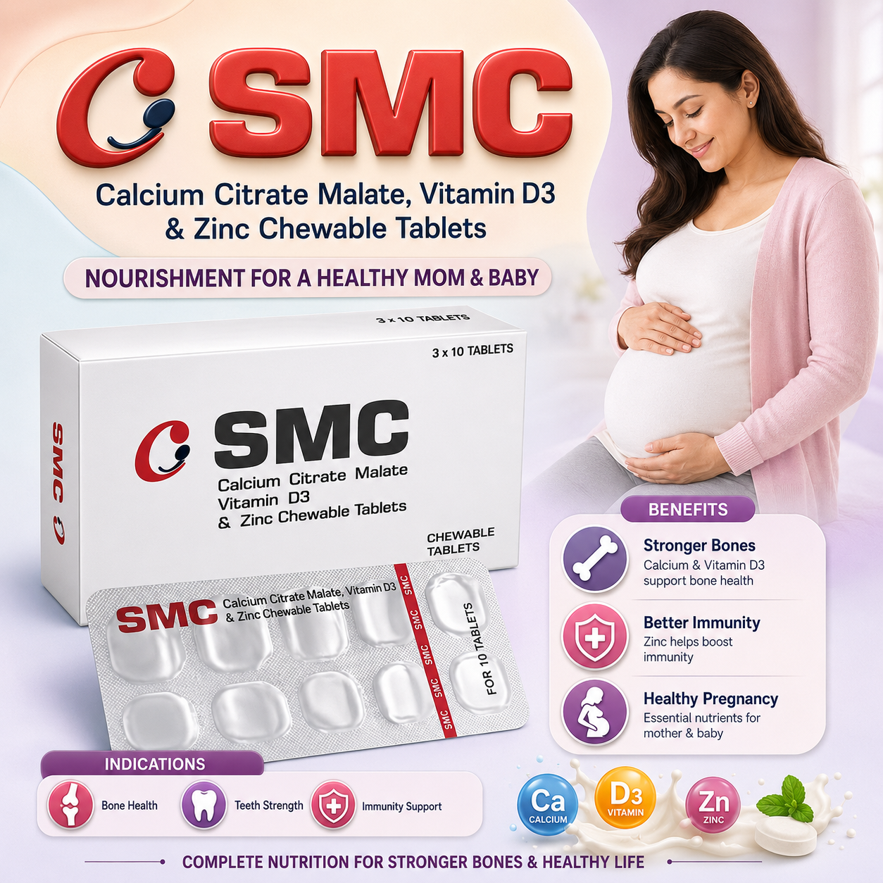 SMC , Mrp : 60.00 / 10 Tablet