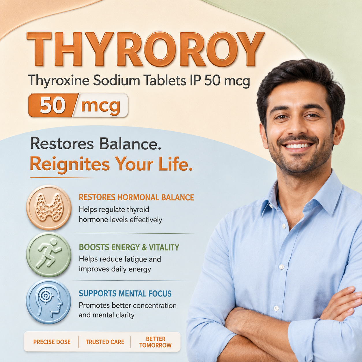 THYROROY 50 , Mrp : 130.00/120 Tab. - Image 2