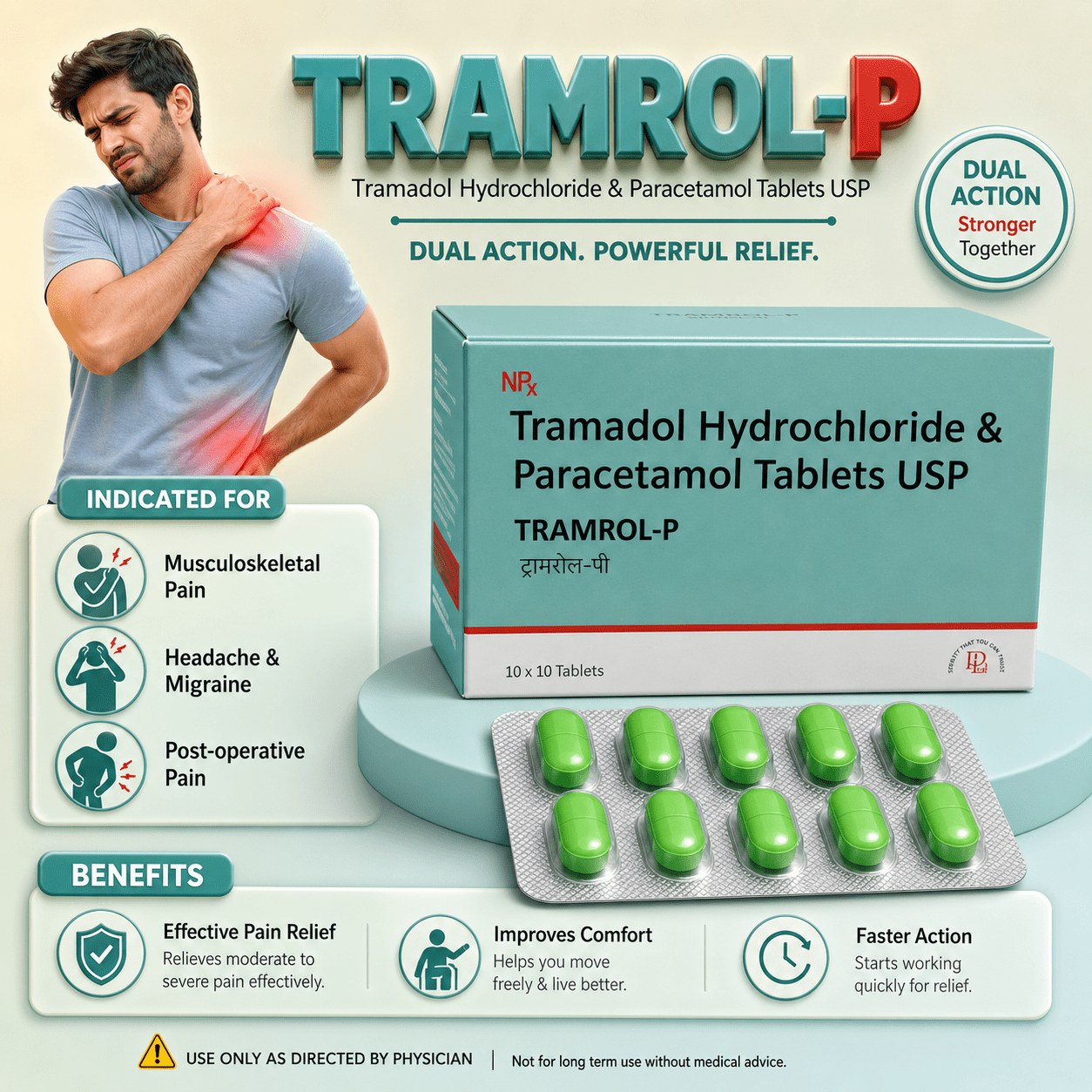 TRAMROL-P , Mrp : 88.00 / 10 Tablet - Image 2