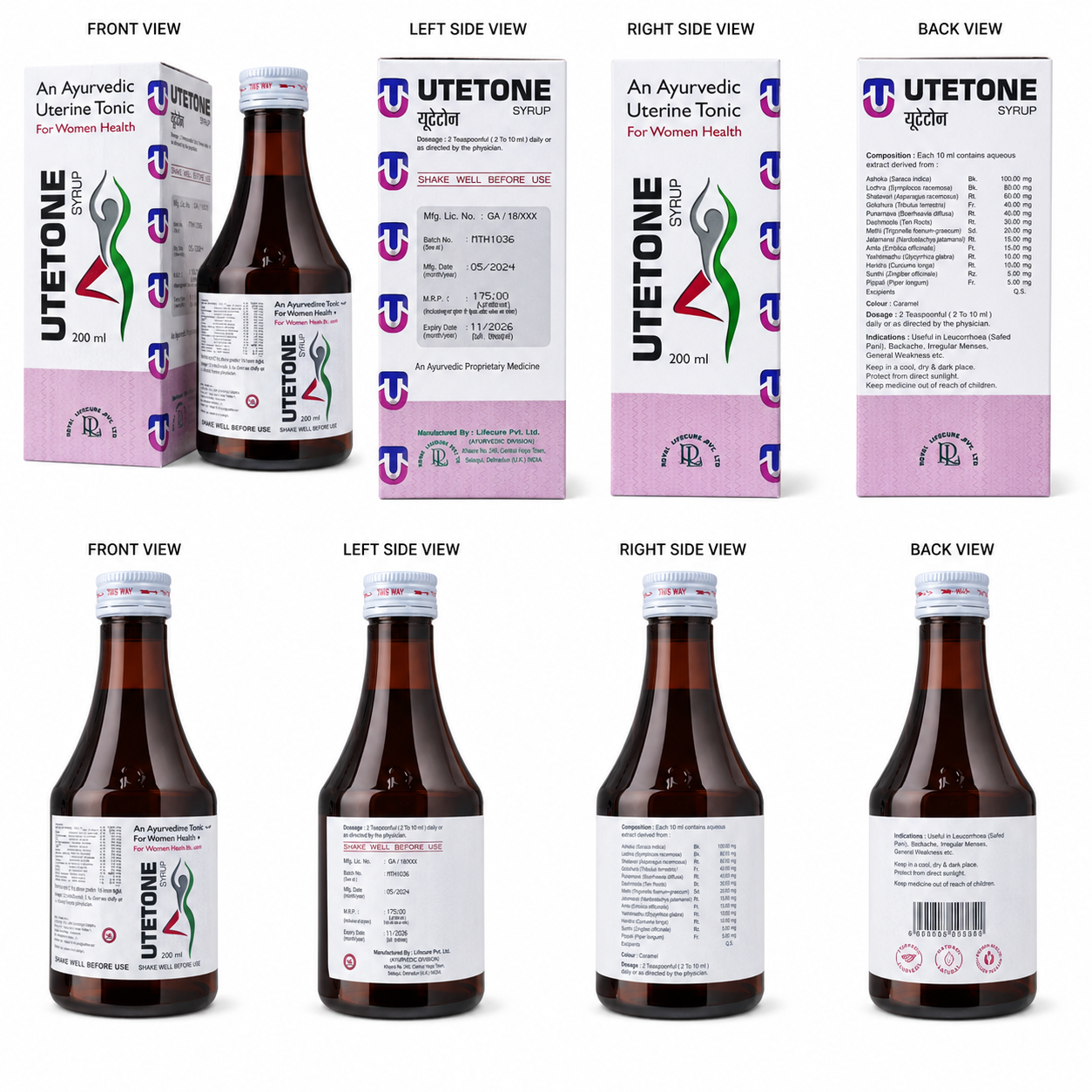 UTETONE , Mrp. : 164.00 / Bottle - Image 4
